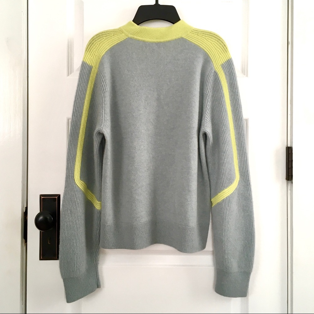 rag & bone Gray and Neon Yellow Sweater - Picture 2 of 4